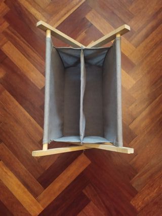 Revistero plegable tela y madera
