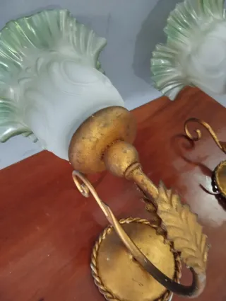 Apliques de pared antiguos dorados