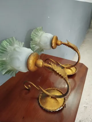 Apliques de pared antiguos dorados