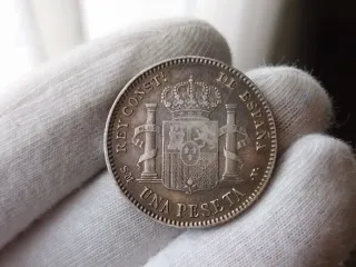 Moneda Plata 1 peseta 1901 Alfonso XIII