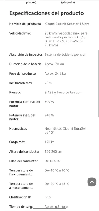 Patinete Eléctrico Xiaomi Ultra 4