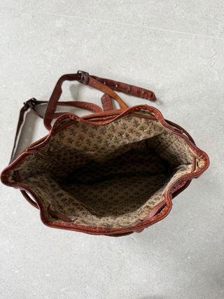 Mochila de cuero étnica