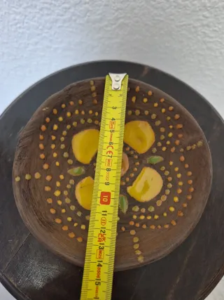 Cuenco de cerámica artesanal pintado a mano