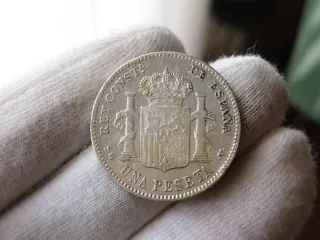 Moneda Plata 1 peseta 1899 Alfonso XIII