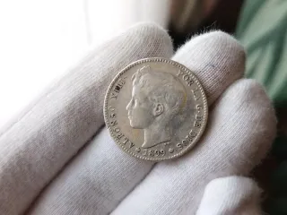 Moneda Plata 1 peseta 1899 Alfonso XIII