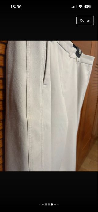 Pantalón de vestir recto Mango beige