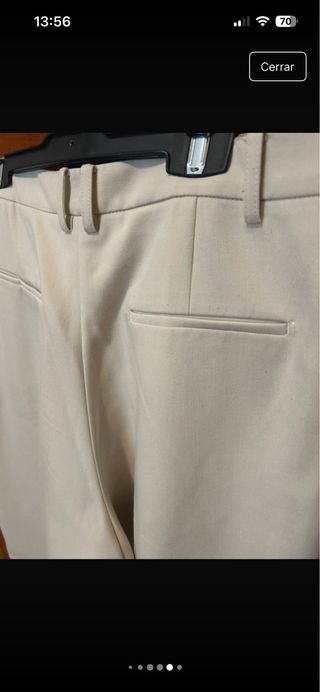 Pantalón de vestir recto Mango beige