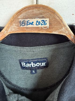 Polo gris oscuro manga corta BARBOUR talla XL