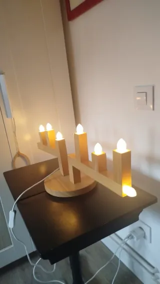 Candelabro madera IKEA Strala