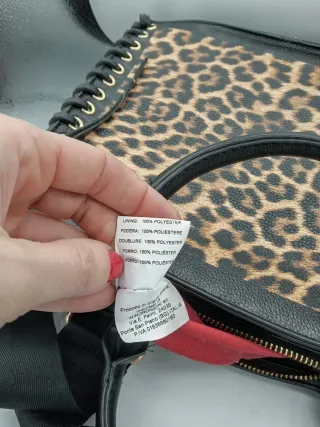 Borsa Tosca Blu leopardata con tracolla