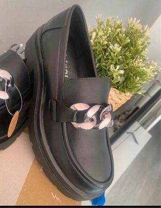 Mocasines negros mujer T-40