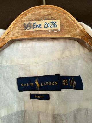 Camisa lino blanca manga corta RALPH LAUREN 3XB