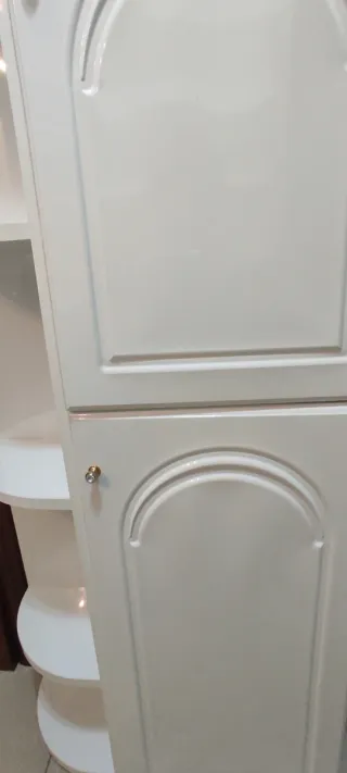 Armario esquinero blanco madera