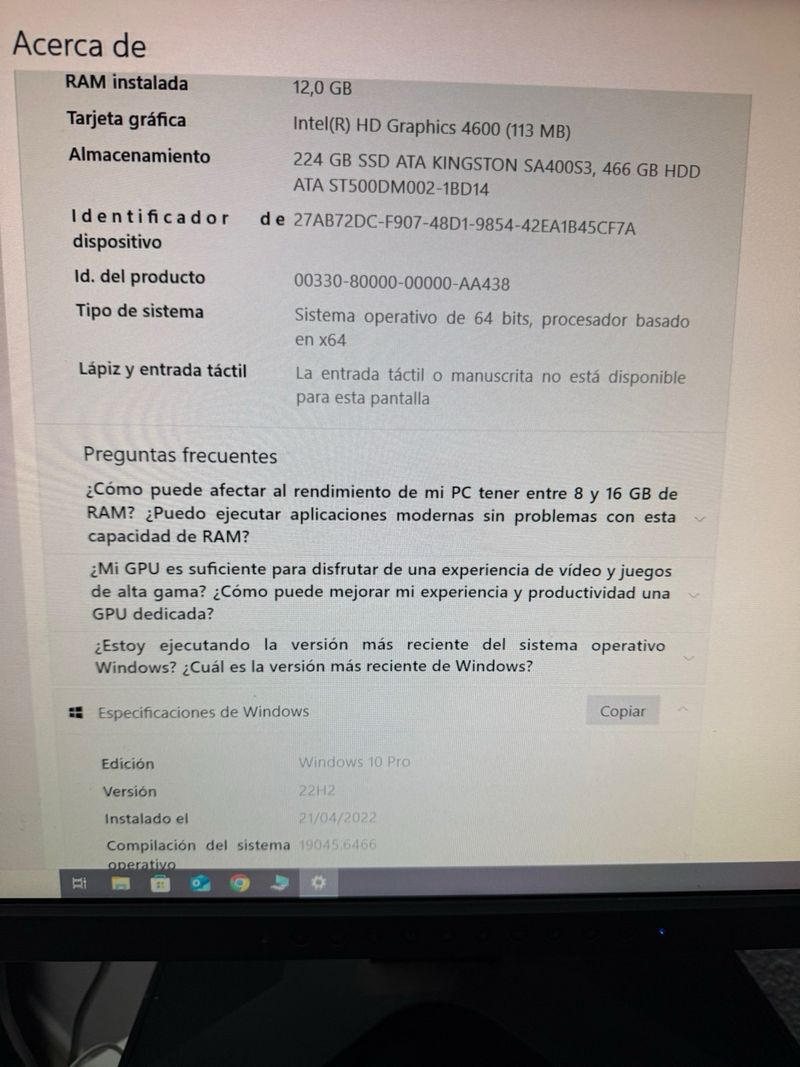 Lote Ordenador HP + Pantalla 26 afbeelding 8