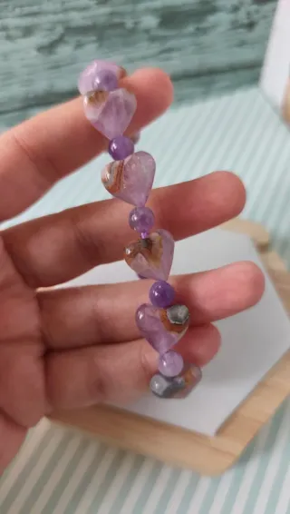 Pulsera amatista encaje de calidad