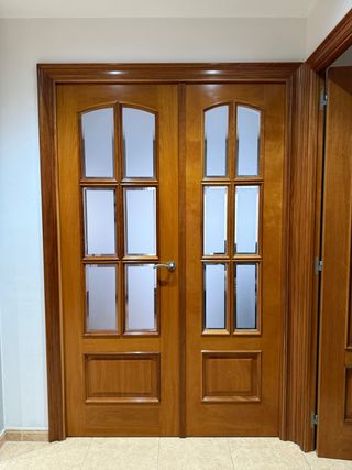 Puerta doble interior de cerezo