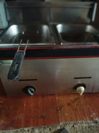 Freidora industrial de gas doble 8 Litros