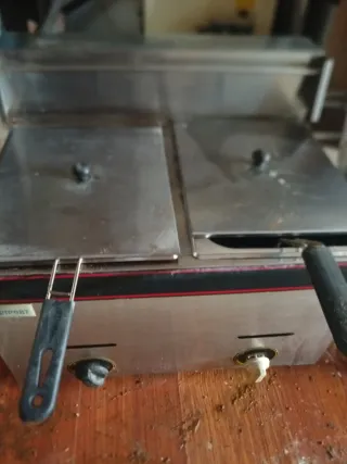 Freidora industrial de gas doble 8 Litros