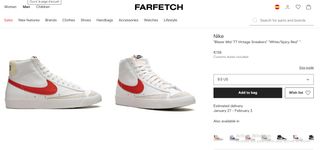 Pair of Nike Blazer sneakers, bought 138 euros