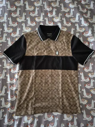 Polo Coach Uomo Nero/Marrone