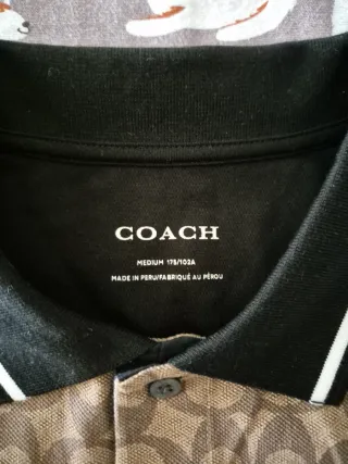 Polo Coach Uomo Nero/Marrone