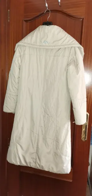 Abrigo largo señora beige