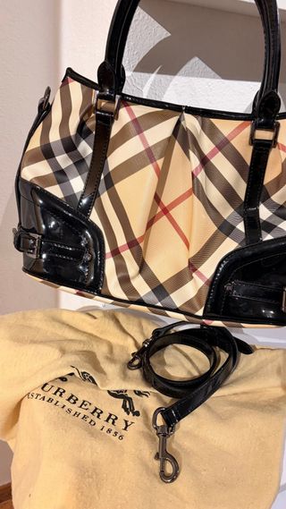 Bolso Burberry Clásico Beige y Negro