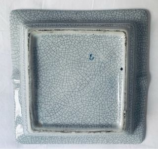 Cenicero de porcelana azul y blanco