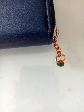 Cartera monedero mujer bordada