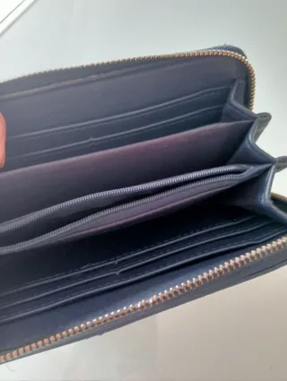 Cartera monedero mujer bordada