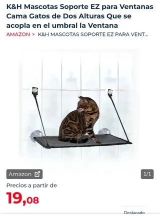 Cama Gatos Soporte Ventana K&H EZ