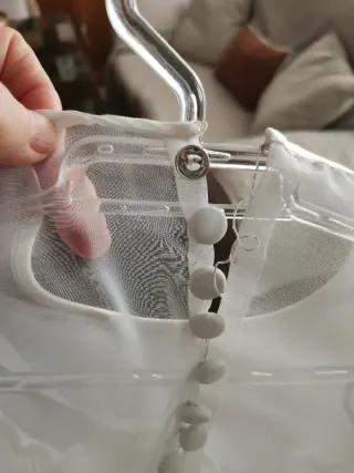 Vestido de Novia Organza y un precioso velo.