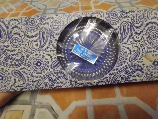 Pack cristal tallado. Vaso Asti rubí y 6 posavasos