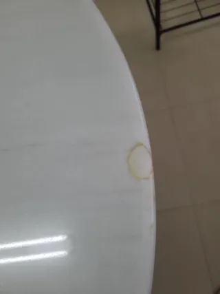 Mesa Comedor Mármol Blanco Base Hierro