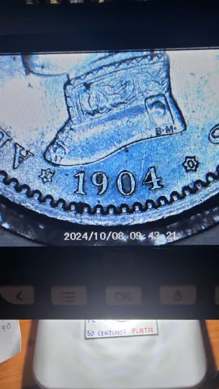 Alfonso XIII 50 Céntimos Plata 1904*0 PC-V