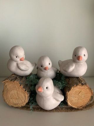 Set 4 Pajaritos Cerámica Decoración