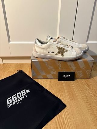 Golden Goose Zapatillas Superstar Oro Blanco