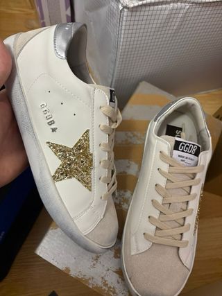 Golden Goose Zapatillas Superstar Oro Blanco