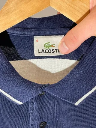 Luxury High Quality Lacoste. Blanco Azul Marino