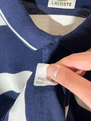 Luxury High Quality Lacoste. Blanco Azul Marino