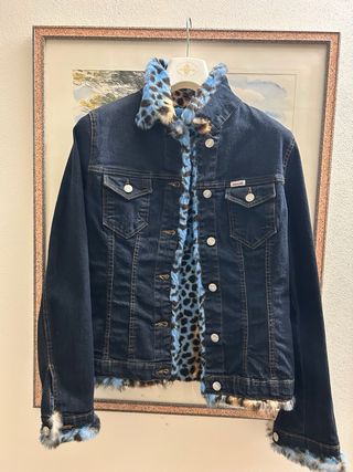 Giubbotto jeans Nexos interno pelliccia tg. L