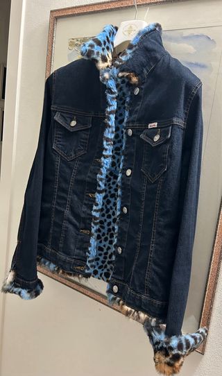 Giubbotto jeans Nexos interno pelliccia tg. L