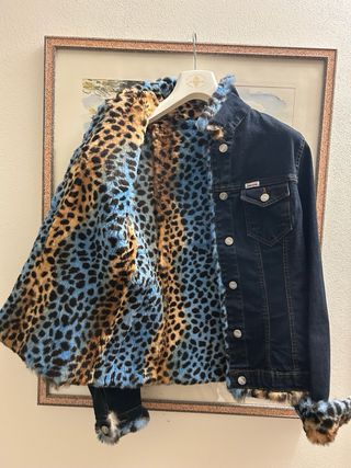 Giubbotto jeans Nexos interno pelliccia tg. L