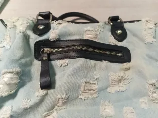 Bolso vaquero multicolor con parches