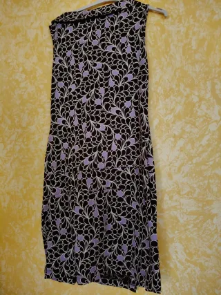 Vestido estampado manga corta