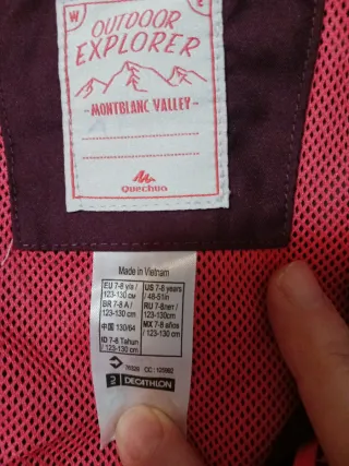 Cortavientos niña morado y rosa