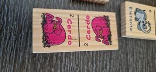 DOMINO ANIMALES DE MADERA
