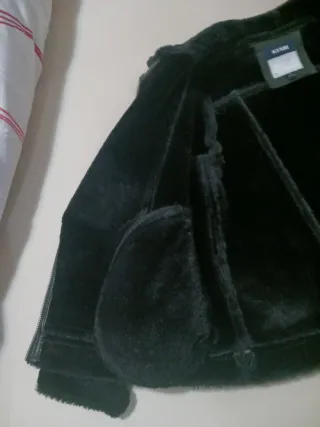 Chaqueta de cuero negra