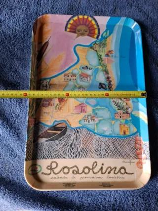 Vassoio plastica decorato Rosolina