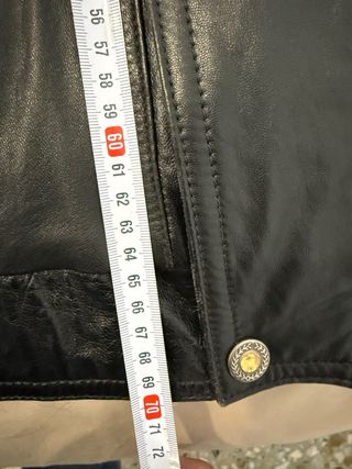 Chaqueta Cuero vintage Negra Hombre Talla L